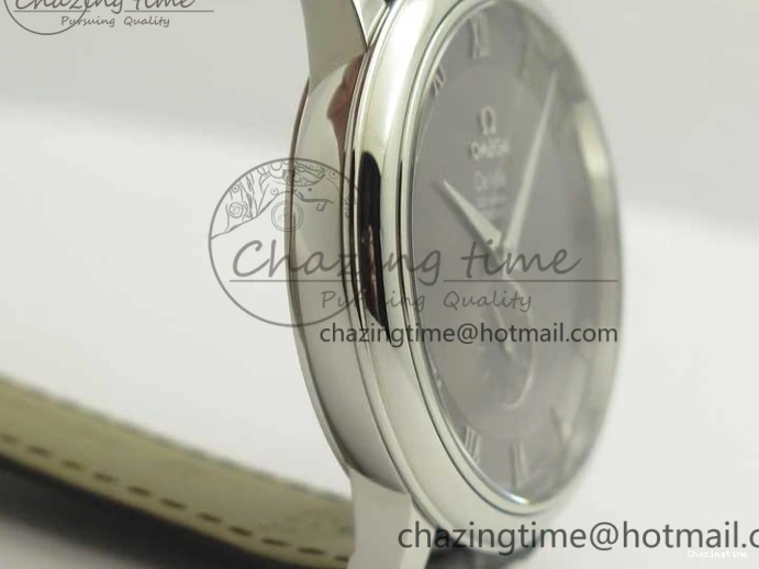 0329 Original De Ville Prestige Small Second TWF 1:1 Best Edition Gray Dial on Black Leather Strap MIYOTA 8036